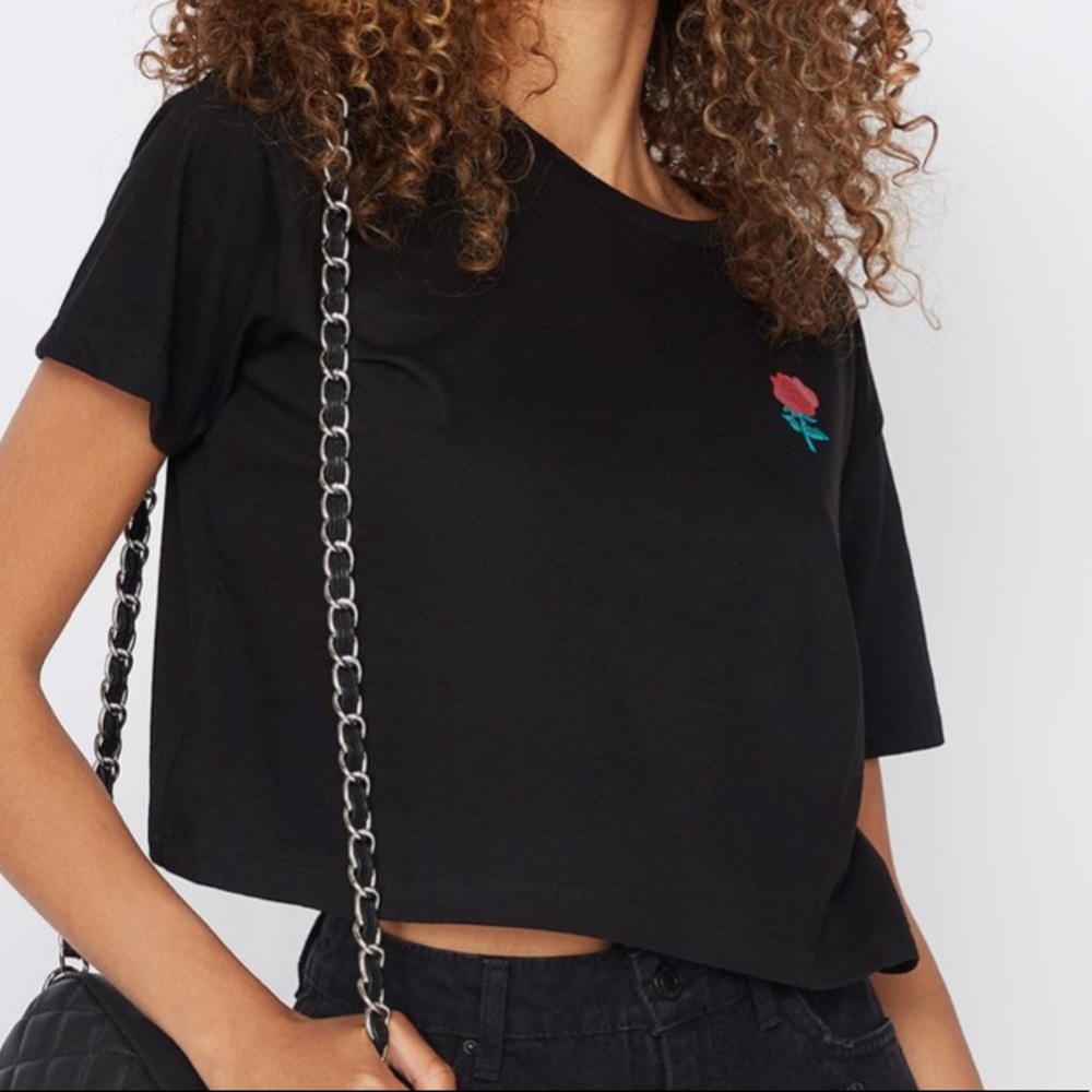 Rose boxy graphic t-shirt